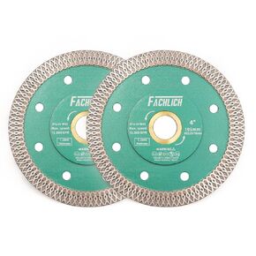 Diamond Porcelain Saw Blade - 10" Tile Blade 250MM Dry Wet Ceramic Cutting Discs with X Teeth Turbo Mesh Rim for Ceramic Tile Porcelain Granite Marble