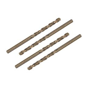uxcell 4pcs 4.1mm Drilling Dia Straight Shank High-Speed Steel Cobalt Metric Twist Drill Bit Rotary Tool