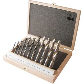 Fisch Brad Point High Speed Double Flute 11-Piece Drill Bit Set | FSF-305712