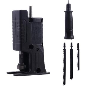 Electric Drill Reciprocating Saw Adapter, Electric Reciprocating Saw Accessory Kit with Wireless Adapter Kit and Ergonomic Black Handle, Portable Electric Jig Saw for Wood and Metal Cutting in Saudi Arabia