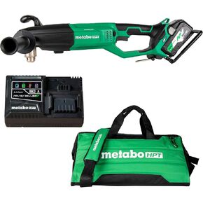 Metabo HPT 36V MultiVolt™ Cordless Right Angle Drill Kit | 1/2-Inch Bit Capacity | LED Light | Reactive Force Control | Lifetime Tool Warranty | D36DYA