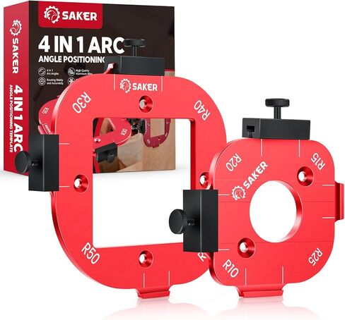 Saker 4 in 1 Arc Angle Positioning Template,Router Templates for Woodworking,Radius Jigs and Templates,Router Jigs Corner Radius,Reusable Positioning Accurately Measure Tool in Saudi Arabia