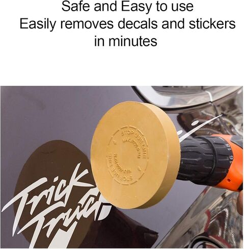 S SATC Decal Eraser Wheel Pin Stripe Removal Tool 1 Pack - Black Rubber Wheel with Adapter with Electric Drill - Removes Vinyl, Decals, Graphics & Double Faced Tape in Saudi Arabia