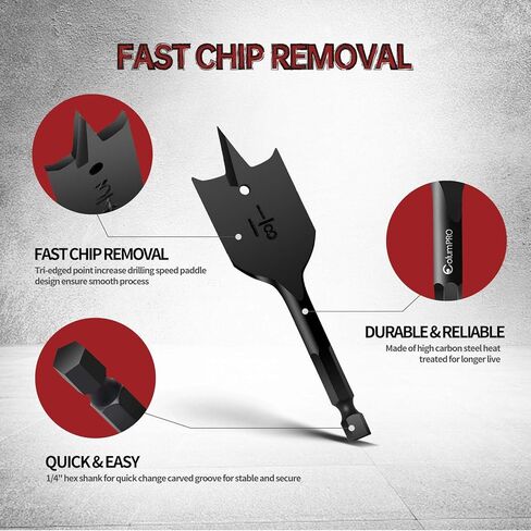 مجموعة لقم مثقاب بأسمائها الحقيقية مكونة من 7 قطع في SAE، مجموعة لقم ثقب المجداف للأعمال الخشبية in Kuwait