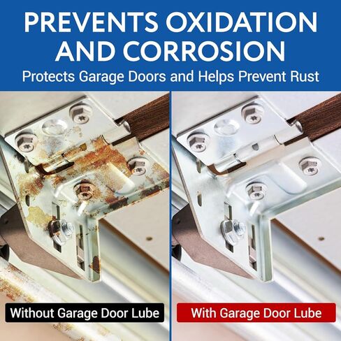 [8oz. Jar] Garage Door Lubricant w/Built-in Applicator Brush - Weatherproof Silicone Grease Garage Door Lubricants - Made in USA Dielectric Grease Garage Door Lube - Garage Door Grease Silicone Paste in Kuwait