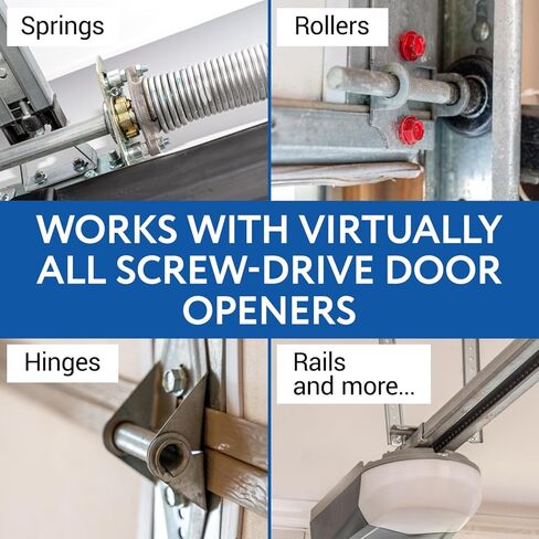 [8oz. Jar] Garage Door Lubricant w/Built-in Applicator Brush - Weatherproof Silicone Grease Garage Door Lubricants - Made in USA Dielectric Grease Garage Door Lube - Garage Door Grease Silicone Paste in Kuwait