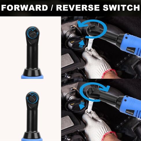 Cordless Electric Ratchet Wrench, 40N.m 12V Power Ratchet Tool Kit with 2 * 2000mAh Lithium-ion Batteries, 1 * Fast Charger, 7 * Sockets, 1 * 1/4 Inch Adaptor, 1 * Extension Bar in Saudi Arabia