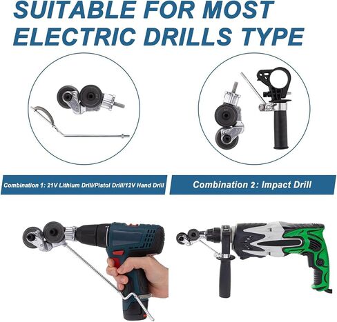 Electric Metal Nibbler Drill Attachment - Upgraded Drill Shears for Cutting Flat Metal Sheets, Drill Plate Cutter Attachment for Iron, Steel Sheets, Aluminum, and Copper in Saudi Arabia