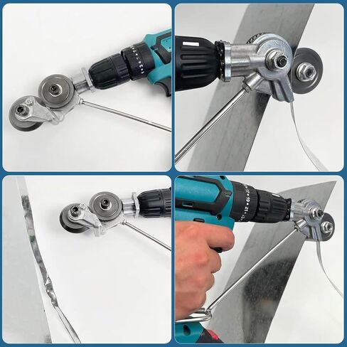 Electric Metal Nibbler Drill Attachment - Upgraded Drill Shears for Cutting Flat Metal Sheets, Drill Plate Cutter Attachment for Iron, Steel Sheets, Aluminum, and Copper in Saudi Arabia
