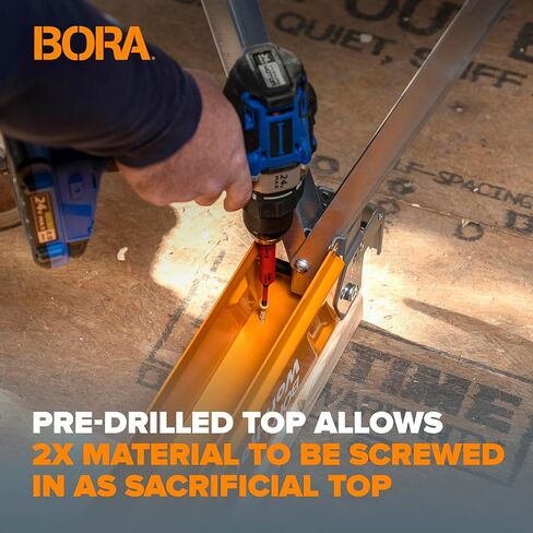 منشار ارتفاع قابل للتعديل من بورا وورك هورس XT - حامل قطعة واحدة مع أرجل قابلة للتعديل مقاس 30-34 بوصة، قمة معدنية لـ 2x4، حصان منشار احترافي شديد التحمل لأعمال النجارة والنجارين والمقاولين، PM-3360 in Kuwait