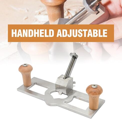 7.87 * 2.52 * 1.37 "طائرة توجيه محمولة باليد قابلة للتعديل لتشذيب النجارة عمق إيقاف المسوي الخشب الشطب الشق أدوات النجارة اليدوية in Kuwait