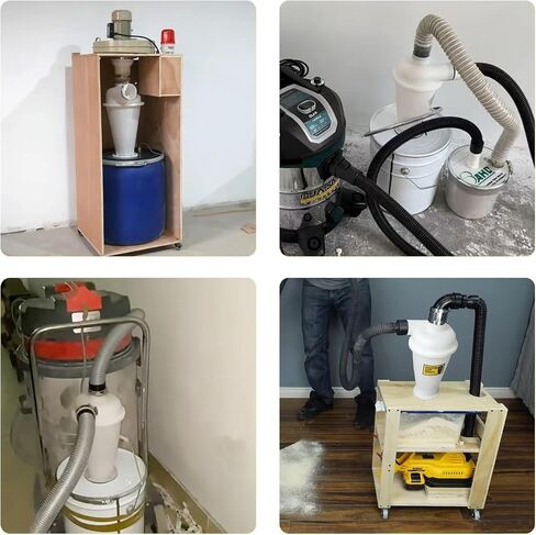 Shop Vacuum Vac Super Cyclone Dust Collectors For Woodworking Dust Deputy Separator Collection Wen Systems Extractor Sawdust Bucket Drywall Canister Filter Deputy Right Small Vortex HEPA Air Mini in Saudi Arabia