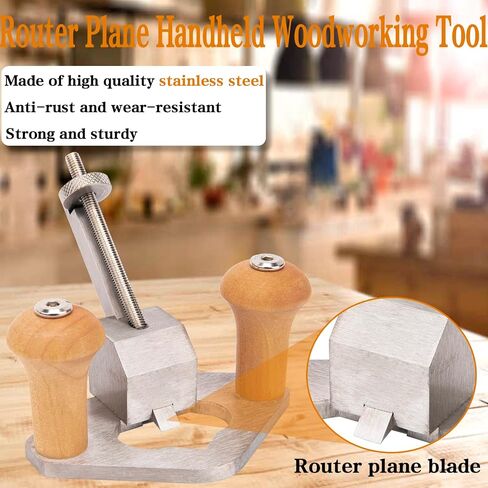 Router Plane Woodworking, Hand Router Plane for Woodworking, Small Wood Router Plough Chisel Plane Tool with Depth Stop and Holes for Base in Saudi Arabia