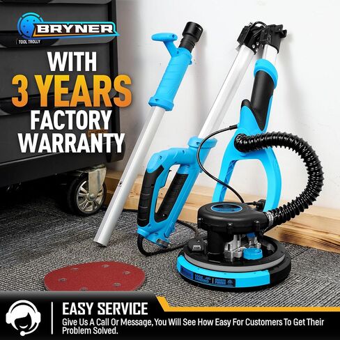 𝟐𝟎𝟐𝟒 𝐔𝐩𝐠𝐫𝐚𝐝𝐞𝐝 Drywall Sander, Electric Drywall Sander with Vacuum Labor-Saving Back Belt，7 Variable Speed, LED Light, 900-1800RPM, Dustless Floor Sander for Popcorn Ceiling, Wood Floor in Saudi Arabia