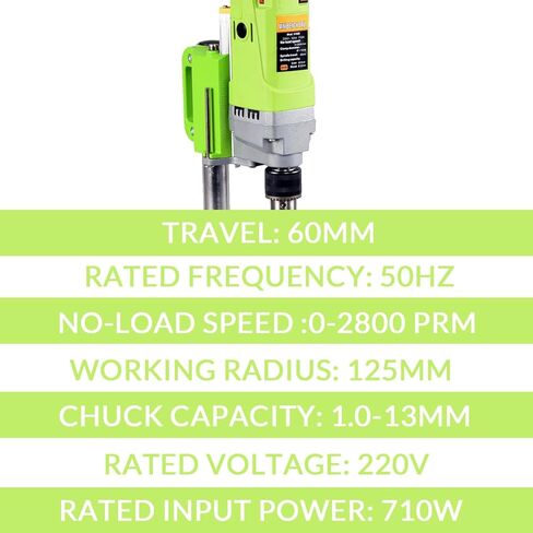 حامل مقعد صغير من BHTOP، ماكينة حفر كهربائية 710 وات، ماكينة حفر محمولة لآلة الحفر 1-13 مم in Kuwait