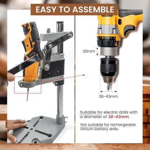 أداة المثقاب بالضغط على حامل المقعد لمحطة عمل الحفر اليدوية | أداة إصلاح طاولة بفتحة واحدة قابلة للتعديل مع قاعدة من الألومنيوم، تصميم إطار ثابت قابل للحمل والدوران in Kuwait