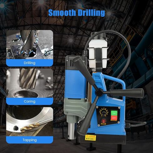Magnetic Drill Press, 1550W 500 PRM Portable Mag Drill Press, 2922lbf Power, 10-Speed, Electric Heavy Duty Magnetic Drill with 2" Boring Diameter, for Metal Working Industrial Home Improvement in Saudi Arabia