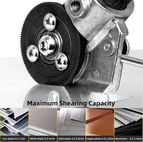 قاطع لوحة مثقاب كهربائي سلس مع نطاقات قطع متعددة، ملحق مثقاب فولاذي مطور مع محول للاستخدام بنفسك، مثالي لقطع صفائح الحديد والفولاذ والنحاس والألومنيوم in Kuwait