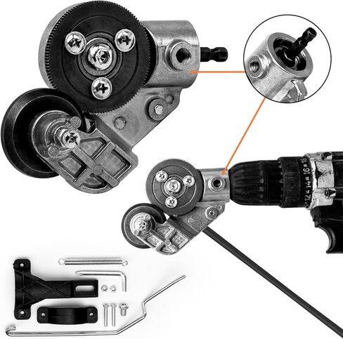 قاطع لوحة مثقاب كهربائي سلس مع نطاقات قطع متعددة، ملحق مثقاب فولاذي مطور مع محول للاستخدام بنفسك، مثالي لقطع صفائح الحديد والفولاذ والنحاس والألومنيوم in Kuwait