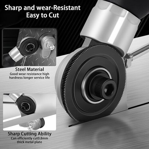 Electric Drill Sheet Metal Cutter：Tin Snips for Cutting Metal Sheet - Electric Drill Shears Attachment Cutter Nibbler Attachment Metal Cutting Tool Sheet Metal Cutter Electric Drill Plate Cutter in Saudi Arabia