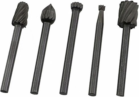 20PCS HSS Rotary Burr Set Engraving Milling Cutters Silver Metal Rotary Grinding Head Shank Diameter 3mm for Woodworking Engraving Drilling Slotting in Saudi Arabia