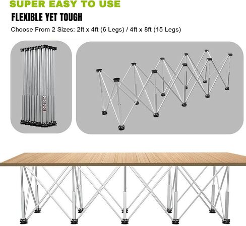 حامل عمل محمول بارتفاع 30 بوصة، يتضمن 4 أكواب X، 4 مشابك سريعة، حقيبة حمل، منشار دعم العمل المحمول، 4 أقدام × 8 أقدام، ارتفاع عمل 30 بوصة، سعة وزن 6000 رطل (15 أرجل) in Kuwait