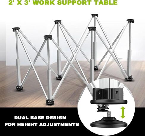 حامل عمل محمول بارتفاع 30 بوصة، يتضمن 4 أكواب X، 4 مشابك سريعة، حقيبة حمل، منشار دعم العمل المحمول، 4 أقدام × 8 أقدام، ارتفاع عمل 30 بوصة، سعة وزن 6000 رطل (15 أرجل) in Kuwait