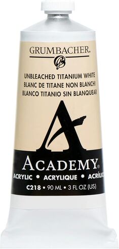 Grumbacher Academy Acrylic Paint, Gloss, 90ml/3 oz Metal Tube, Mixing White in Saudi Arabia