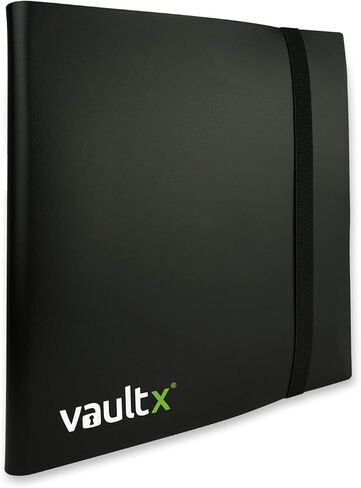 Vault X Binder - مجلد ألبوم بطاقات التداول ذو 12 جيبًا - مجلد جيب تحميل جانبي 480 لـ TCG (أسود) in Kuwait