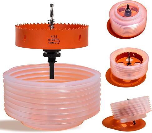 6 Hole Saw for Recessed Lights, 6 Inch Hole Cutter with Dust Bowl Catcher for Led Recessed Lighting 6 Inch and Wood Metal Drywall, Bi-Metal Construction in Saudi Arabia