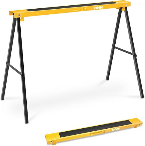 DNA MOTORING Folding Metal Sawhorse Portable Work Stand Saw Horse with Anti-slip Surface, 220 lbs Load Capacity, TOOLS-00462 in Saudi Arabia