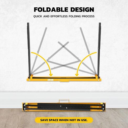 DNA MOTORING Folding Metal Sawhorse Portable Work Stand Saw Horse with Anti-slip Surface, 220 lbs Load Capacity, TOOLS-00462 in Saudi Arabia