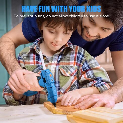 مسدس غراء ساخن لاسلكي 100 وات لبطارية ماكيتا 18 فولت، مسدس غراء كهربائي كامل الحجم، مسدس غراء لاسلكي مع 20 قطعة أعواد غراء ساخنة كاملة الحجم للصياغة والأعمال اليدوية والإصلاحات (البطارية غير متضمنة) in Kuwait