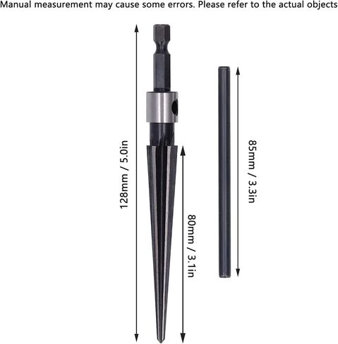Tapered Reamer, Hand Reamers, T Handle Taper Reamer Set, Reamer T Shape Handle Fine Workmanship High Hardness High Speed Steel Tapered Reamer(Hexagonal shank taper reamer 3-13mm) in Saudi Arabia