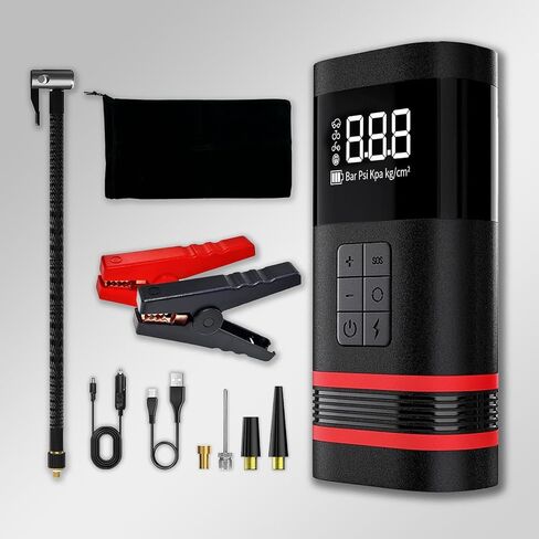 TORQUE Portable Tire Inflator Air Compressor for Car and Truck Pump, Compact Auto Inflator Electric Cordless Inflator Tire Pump, 20000mA Rechargeable Air Inflator 150 PSI Tire Compressor (TR2011AS) in Saudi Arabia