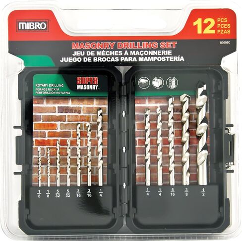 مجموعة رؤوس مثقاب دوارة بطيئة من سوبر ماسونري من ميبرو 895080، 12 قطعة in Kuwait