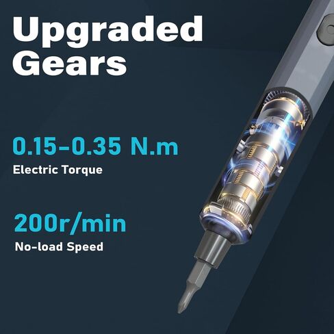 XOOL 68 في 1 مجموعة مفك براغي كهربائي مجموعة مفك براغي دقيقة مع 64 لقمة مغناطيسية، مجموعة مفكات عزم دوران قابلة لإعادة الشحن للإلكترونيات والكمبيوتر وأجهزة الكمبيوتر المحمولة والهاتف والكمبيوتر الشخصي ووحدة التحكم في الألعاب in Kuwait