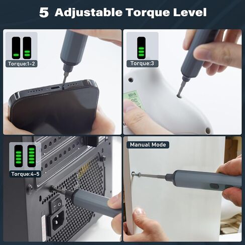 XOOL 68 في 1 مجموعة مفك براغي كهربائي مجموعة مفك براغي دقيقة مع 64 لقمة مغناطيسية، مجموعة مفكات عزم دوران قابلة لإعادة الشحن للإلكترونيات والكمبيوتر وأجهزة الكمبيوتر المحمولة والهاتف والكمبيوتر الشخصي ووحدة التحكم في الألعاب in Kuwait