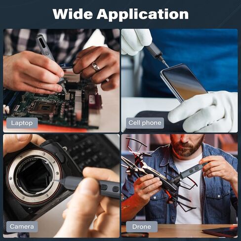 XOOL 68 في 1 مجموعة مفك براغي كهربائي مجموعة مفك براغي دقيقة مع 64 لقمة مغناطيسية، مجموعة مفكات عزم دوران قابلة لإعادة الشحن للإلكترونيات والكمبيوتر وأجهزة الكمبيوتر المحمولة والهاتف والكمبيوتر الشخصي ووحدة التحكم في الألعاب in Kuwait