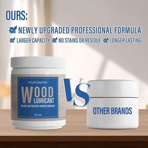 مادة تشحيم خشبية للمشروعات المنزلية التي تصنعها بنفسك، شمع شبه معجون متعدد الأغراض للخشب، مادة تشحيم درج مفصلات الأبواب للخشب للحفاظ على الأثاث واستعادة الشرائح الخشبية وتقليل احتكاك انزلاق الدرج in Kuwait