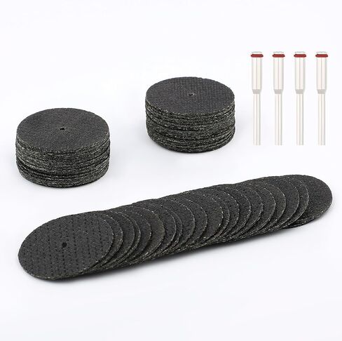 54PCS Rotary Tool Cut Off Wheel Set 1-1/4'' Reinforced Fiberglass Cutting Tool Wheel Discs Included 4Pcs Mandrels Rotary Tool Accessories for Cutting Metal, Stone, Wood in Saudi Arabia