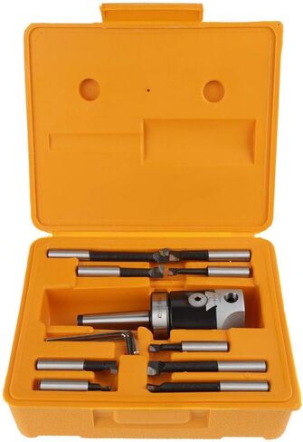 9-Piece 1/2" Carbide Boring Bar Set with 2" Boring Head & R8 Shank for Boring Milling Machines in Saudi Arabia