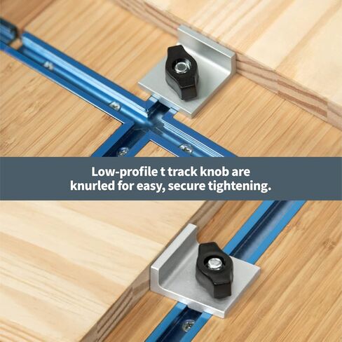POWERTEC 71694 1-33/64 بوصة مجموعة إيقاف مضمنة وقصيرة T-Track، كتلة إيقاف المسار T لأعمال النجارة T-Track، والصنفرة، والتوجيه، 4PK in Kuwait