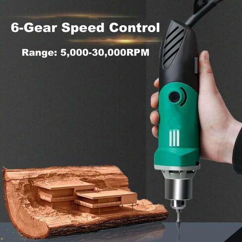 Electric Die Grinder 480W Electric Rotary Carver Tool, 6 Step Variable Speed Adjustment,30000RPM High Speed in Kuwait