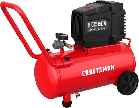 CRAFTSMAN Air Compressor 8 Gallon Oil-Free 1.8 HP Max 150 PSI Horizontal Tank Portable Air Compressor in Saudi Arabia