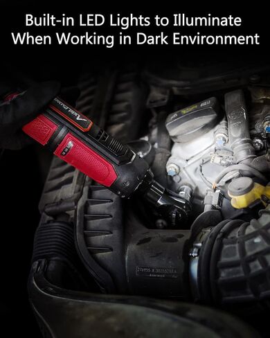 مجموعة مفاتيح ربط السقاطة الكهربائية اللاسلكية AVID POWER 3/8 بوصة، 50 نيوتن متر (37 قدمًا - رطل) 12 فولت مع شاحن سريع لمدة ساعة واحدة، بطارية 2.0 أمبير، سرعة متغيرة، 10 مقابس in Kuwait