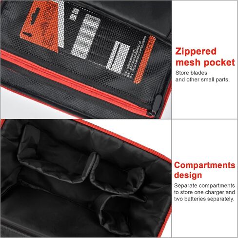 حافظة متوافقة مع أداة Milwaukee M18 Fuel D-Handle Jig Saw العارية، ومنظم حامل تخزين مبطن لبطارية Milwaukee M18، والشاحن وشفرات المنشار (الصندوق فقط) in Kuwait