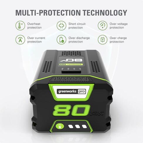 شاحن Greenworks PRO 80V 8A السريع بمنفذ مزدوج | شاحن بطارية اصلي | أدوات متوافقة مع أدوات 75 80 فولت in Kuwait