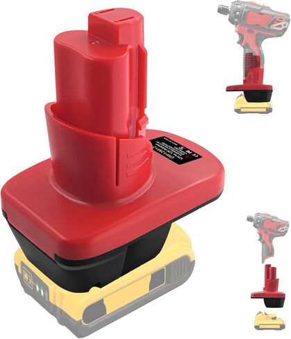 محول لبطارية DeWalt 12V، تحويل لبطارية DeWalt 12V إلى M12 12V، يعمل لمحول الأدوات اللاسلكية Milwaukee M12 12V 2420-20، 2407-20، 2462-20 in Kuwait