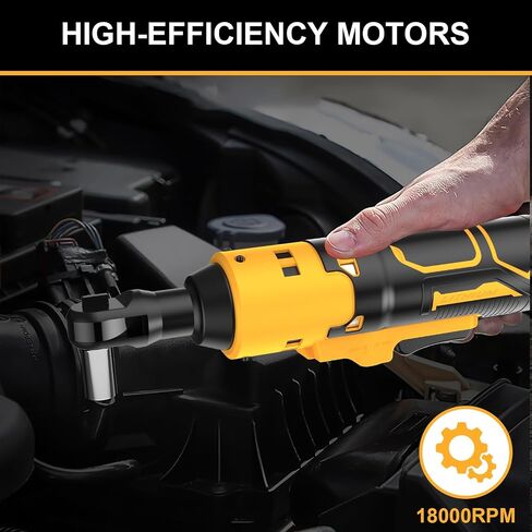 Cordless Electric Ratchet Wrench Set for DEWALT 20V Max Battery, 3/8" & 1/2" Sealed Head Ratchet Extended Wrench, Electric Ratchet Driver with 7 Sockets & 2 Adapters - (Battery Not Included) in Saudi Arabia